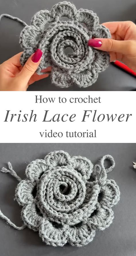 Crochet Irish Lace Flower: A Beginner’s Guide - CrochetBeja Irish Crochet Motifs Pattern, Crochet Irish Flower, Delicate Crochet Patterns, Irish Crochet Charts, Irish Crochet Patterns Free, Flower Crochet Bag, Lace Flowers Tutorial, Crochet Bag Tutorial, Irish Lace Crochet Pattern