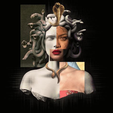 Medusa Graphic Design, Medusa Digital Art, Medusa Collage, Medusa Moodboard, Medusa Wallpaper, Medusa Pictures, Medusa Snakes, Medusa Story, Medusa Artwork