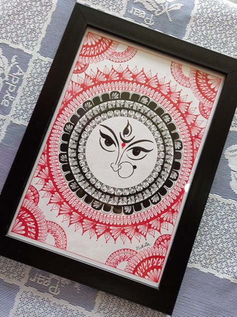 Mandala Creative Mandala Ideas, Saree Mandala Art, Navratri Special Mandala Art, Navaratri Mandala Art, Easiest Mandala Art, Mandla Mandela Art, Navratri Mandala Art, Mandala Art Rangoli, Hard Mandala Art