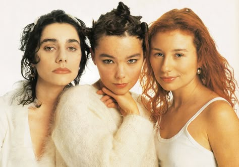 PJ Harvey, Bjork, Tori Amos, 1994 Maiden Mother Crone, Spin Magazine, Circle Fashion, Pj Harvey, Tori Amos, Trip Hop, Three Women, Female Musicians, Rock N’roll