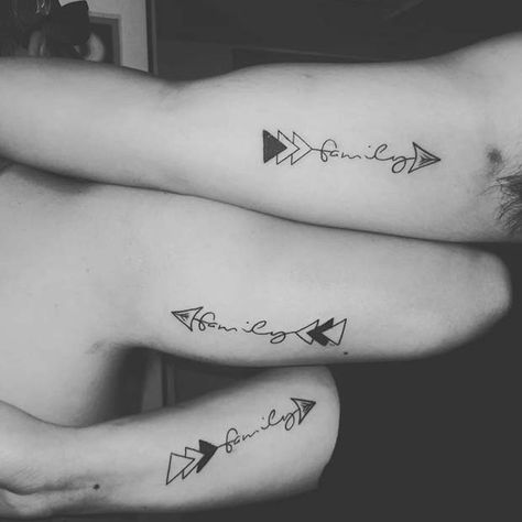 Sibling Tattoos For 3 Arrows, 2 Brothers And 1 Sister Tattoo Ideas, 1 Brother 2 Sisters Tattoo, Sibling Arrow Tattoos For 3, Matching Sibling Tattoos For 5, Matching Family Tattoos For 4, Group Tattoos Family Of 4, Matching Tattoos For 4 Siblings, Sibling Tattoos For 3 Sisters