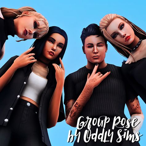 Group Poses, Cozy Backyard, 7 Seven, Sims Four, The Pose, Male Poses, Sims 4 Clothing, The Sims4, 4 Photos