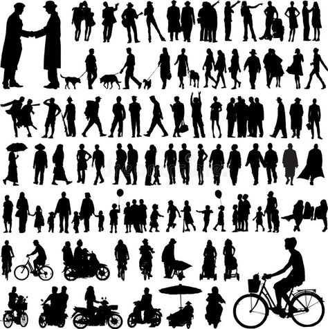 Silhouettes. Collection of people silhouettes, isolated on white background #Sponsored , #AD, #Ad, #Collection, #white, #background, #people Human Body Silhouette, Silhouette Architecture, Architecture Symbols, Body Silhouette, Silhouette People, Architecture People, Silhouette Photos, Silhouette Images, Silhouette Illustration