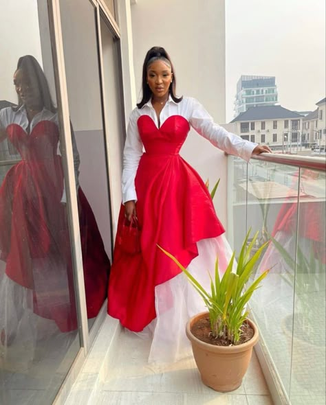 Red African Dress Ankara Styles, African Design Dresses Classy, Ankara Dress Designs Chic, Elegant Dresses Classy Modest, Growth And Evolution, Modest Dresses Fashion, Corporate Dress, Chic Dress Classy, Dinner Dress Classy