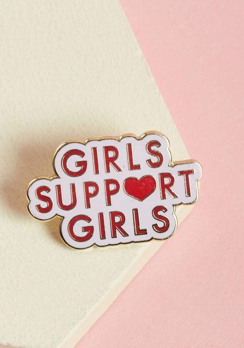 ModCloth She Eye to Eye Enamel Pin Enamel Pin Display, Feminist Pins, Eye To Eye, Math Shirts, Science Teacher Gifts, Girls Support Girls, Instagram Gift, Pink Pin, Brand Kit