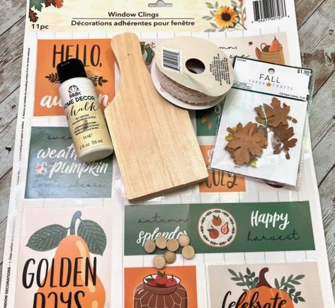 Diy Fall Thanksgiving Decor, Small Fall Signs Wooden Diy, Dollar Tree Gingerbread, Chalk Signs, Fall Greetings, Upcycle Crafts, Fall Crafting, Fall Wood Crafts, Fall Decor Diy Crafts