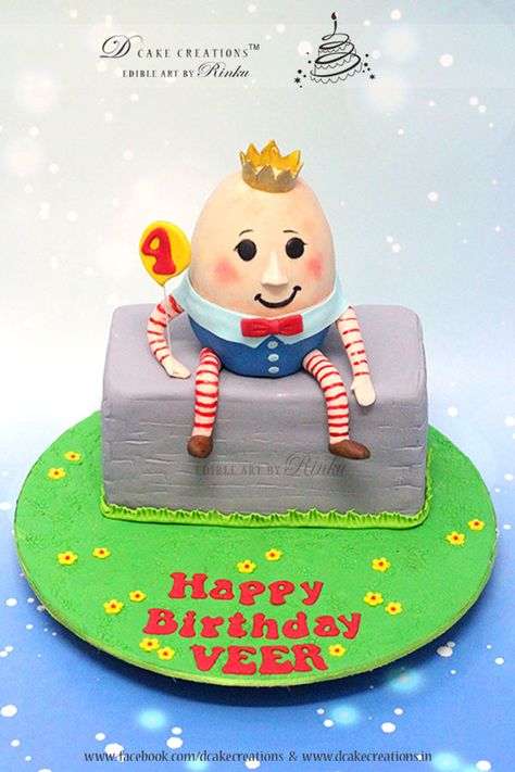 Humpty Dumpty Birthday Cake Humpty Dumpty Cake Ideas, Humpty Dumpty Birthday, Humpty Dumpty Cake, Terrible Twos, Food Decor, Cake Walk, Party Inspo, Humpty Dumpty, Food Decoration