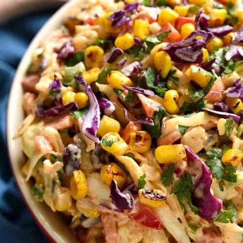 Mexican Coleslaw - Lemon Tree Dwelling Mexican Coleslaw Recipe, Mexican Coleslaw, Lemon Tree Dwelling, Cole Slaw, Queso Dip, Slaw Recipes, Coleslaw Mix, Coleslaw Recipe, Corn Salad