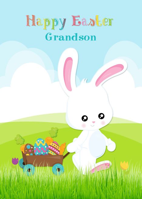 For Grandson - Easter Bunny with Wagon card #Ad , #AFFILIATE, #Easter, #Grandson, #Bunny, #card Happy Easter Grandson, Grandson Quotes, Clever Business Cards, Easter Quotes, Love Wishes, Easter Wishes, Easter Greetings, Coloring Easter Eggs, Boys Easter