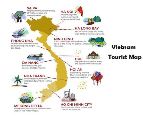 Vietnam Tourist Map Vietnam Tourist Map, Vietnam Tourist Spot, Intention Board, Cambodia Map, Vietnam Aesthetic, Travel Sketching, Vietnam Vacation, Vietnam Map, Vietnam Tourism