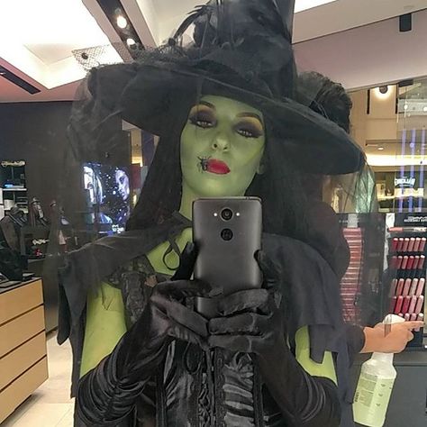 Witch, Please — These 19 Halloween Costumes Will Cast a Spell on You Wicked Witch Of The West Costume Diy, Unique Witch Costume Ideas, Wicked Witch Of The West Make Up, Adult Witch Costumes Diy, Wicked Witch Of The West Costume, Womens Witch Costume, Wicked Witch Makeup, Witch Costumes For Women, Scary Witch Costume