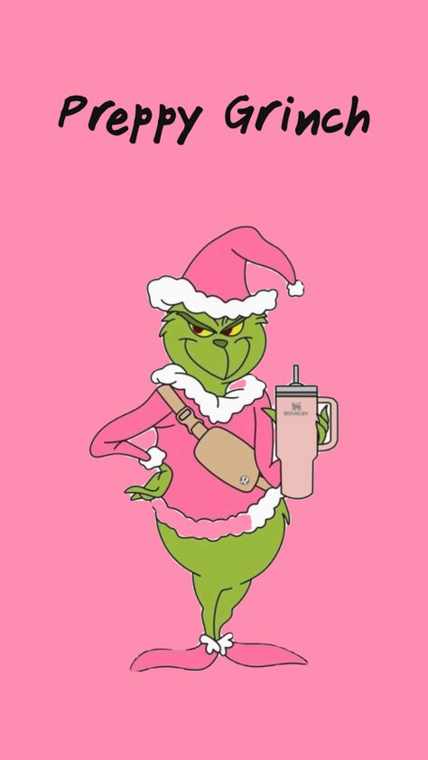 The Grinch Background Wallpapers, Wallpaper Backgrounds Grinch, Cute Christmas Grinch Wallpaper, Preppy Backgrounds For Ipad, Preppy Grinch Wallpaper, Preppy Christmas Cards, Grinch Backgrounds, Cute Grinch Wallpaper, Cute Video Wallpapers For Phone