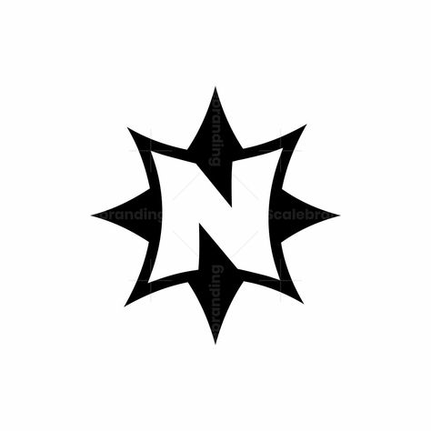 Letter N Star Logo was constructed with the grid and the golden ratio to ensure the visual balance and harmony. Letter N Star Logo is elegant and modern style suitable for many industries Cortiez Rtw Logo, N Star Logo, N Design Letter, X Logo Design, Logo Ideas Design, Star Logos, Letter N Logo, N Logo Design, Stars Logo