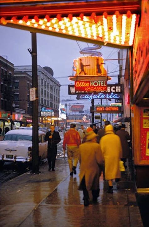 vintage everyday: Wonderful Color Photographs of Street Scenes from between the 1950s and 1970s Fred Herzog, White Lunch, Granville Street, Saul Leiter, Robert Doisneau, Colour Photograph, Vancouver Bc, Street Scenes, Color Photography