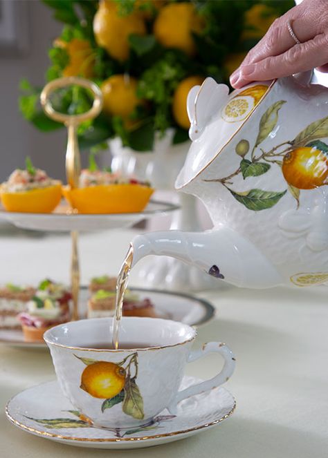 Lemon Tea Party, Tea Pairings, For The Love Of Lemons, Lemon Themed Party, Love Of Lemons, Lemon Theme, Blueberry Scones, Summer Tea, Tea Party Theme