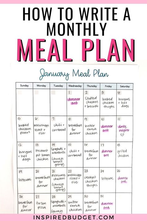 How To Make A Weekly Meal Plan, Home Food Menu Meal Planning, Dinner Monthly Calendar, Meal Prep Month Menu Planning, How To Menu Plan, Frugal Meal Planner, Gluten Free Monthly Meal Plan, Monthly Meal Prep Calendar, Monthly Dinner Menu Ideas Meal Planning