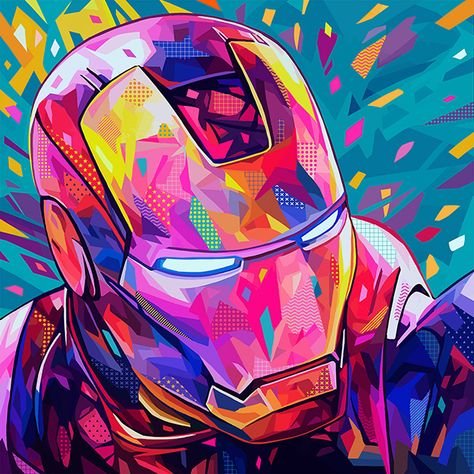 Iron Man Pop Art, Iron Man Art, Univers Marvel, Marvel Artwork, Pop Marvel, Marvel Comics Wallpaper, Ms Marvel, Art Et Illustration, Marvel Wallpaper