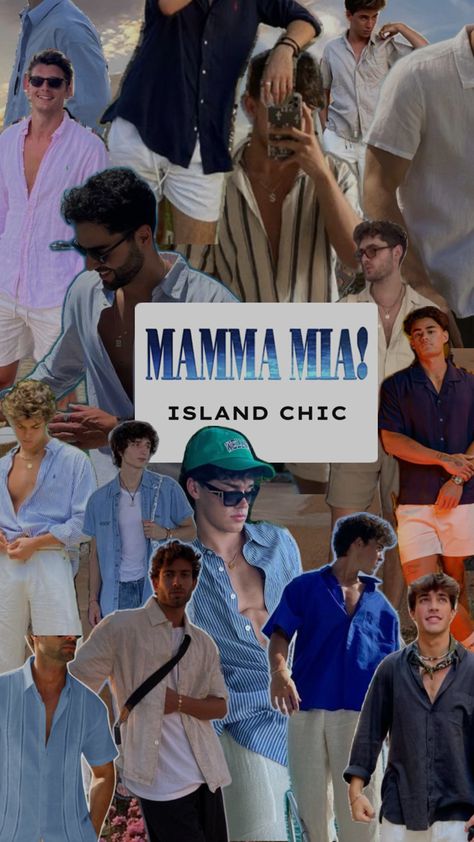 Abba Outfits Men, Mamma Mia Men, Mamma Mia Outfits Men, Disco Outfit Men, Mamma Mia Outfits, Mia Outfits, Abba Outfits, 18th Party, Island Chic