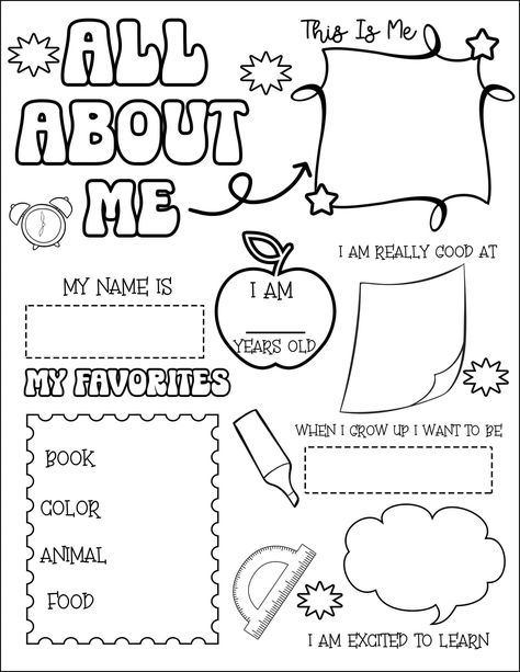 25 Free Back To School Coloring Pages First Day Of School All About Me Printable, All About Me Activities Printable, 1st Day Of School Coloring Page Free, 1st Day Of School Coloring Page, First Day Of School Worksheets 3rd Grade, First Day Of School All About Me Free, Get To Know You Worksheets For Kids, Back To School Coloring Pages Free Preschool, Welcome Back To School Worksheets