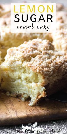 Lemon Crumb Coffee Cake, Lemon Curd Crumb Cake, Lemon Coffee Cake With Crumb Topping, Easy Breakfast Cake Simple, Easy Sweet Breakfast Ideas Quick, Recipes With Shortening, Lemon Crunch Cake Recipe, Lemon Crumb Cake Recipe, Best Dump Cake Recipes