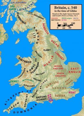 History Of Wales, Saxon History, Anglo Saxon History, Language Map, Map Of Britain, England Map, Roman Britain, History Of England, Celtic Warriors