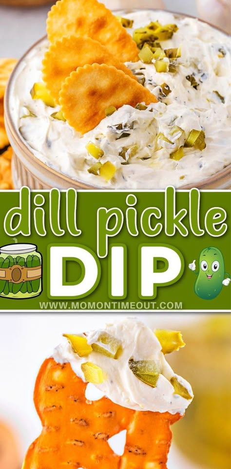 Appetizers Easy Summer, Dill Pickle Dip Recipe, Pickle Dip Recipe, Dill Pickle Dip, Chips Food, Chips Dip, Pickle Dip, Raw Veggies, Homemade Dips