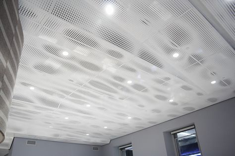 Architectural | Ceiling Systems | Vapor by ARKTURA Mesh Ceiling, Architectural Ceiling, Architecture Ceiling, Pool Indoor, Ceiling Plan, Ceiling System, Light System, Material Textures, Metal Ceiling