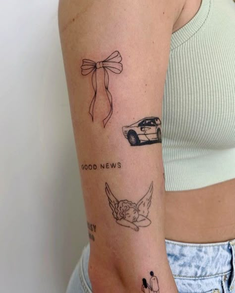 Cr:@andyoutattoo Small Girly Tattoos, Dragon Tattoo For Women, Brides With Tattoos, Silhouette Tattoos, Cute Tiny Tattoos, Tattoo Style Drawings, Minimalist Tattoos, Love Inspiration, Red Carpets