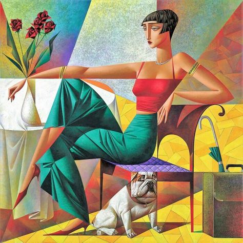 Georgy Kurasov, Cubist Art, Cubism Art, Geometric Painting, Modern Art Paintings, Arte Pop, Cubism, Art Movement, Modern Painting