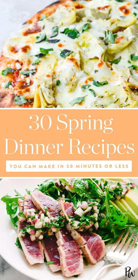 Spring Make Ahead Meals, Fresh Cooking Recipes, Spring Dinner Healthy, Spring Healthy Dinner Recipes, Gourmet Spring Recipes, Spring Dinner Recipes Healthy, Spring Time Dinner Ideas, Dinner Spring Recipes, Fresh Spring Dinner Recipes