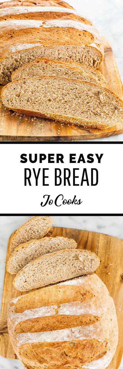 This recipe for homemade Rye Bread gives you a perfect rustic loaf, loaded with fibre and aromatic caraway. With my step-by-step instructions and detailed tips, you're guaranteed a success no matter your baking expertise level. #ryebread #bread #recipe No Yeast Rye Bread Recipe, Rye Bread Recipe Easy, Easy Dark Rye Bread Recipe, Seedless Rye Bread Recipe, Homemade Rye Bread, Rustic Loaf, Rye Bread Recipe, Bake Ideas, Rye Bread Recipes