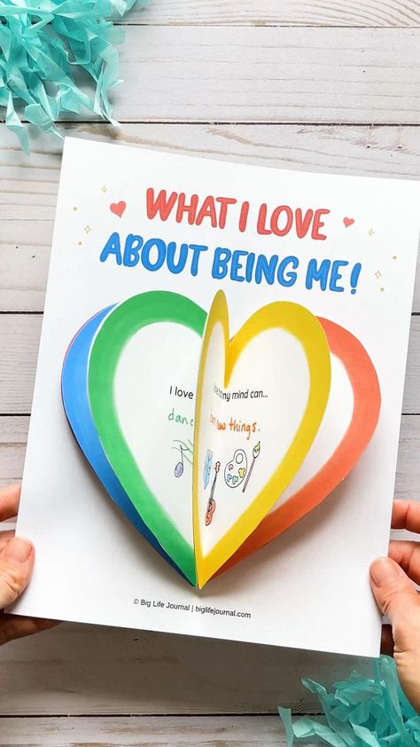 Free Printable: What I Love About Me Children's Confidence Craft in 2022 | Printable activities for kids, Mindfulness for kids, Elementary counseling Preschool Self Esteem Activities, Creative Lessons Ideas, I Love My School Activities, You Matter Activities, Self Love Lessons For Kids, Self Love School Activities, Coping Skills Arts And Crafts, Self Confidence Art Project, Be You Activities