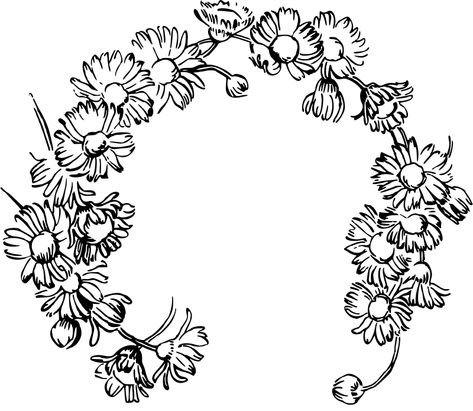 Daisy chain - Openclipart Dried Limes, Daisy Chain Tattoo, Daisy Tattoos, Daisy Flower Tattoos, Mum Tattoo, Mom Frame, Tattoos Floral, Chain Tattoo, Daisy Tattoo