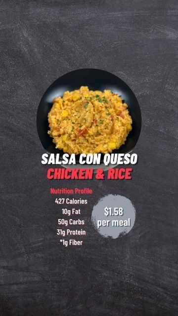 Zach Coen, Affordable Meal Prep, Queso Chicken, Queso Cheese, Diced Tomatoes, Boneless Skinless Chicken, Chicken Rice, Easy Meal Prep, Green Chilies