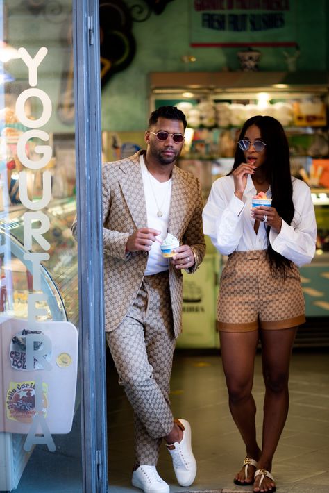 Black Couples Matching Outfits, Couple Date Night Outfits, Professional Fits, Black Men Casual Style, Ciara Wilson, Jamaica Outfits, Ciara And Russell Wilson, Ciara And Russell, Couple Outfit Ideas