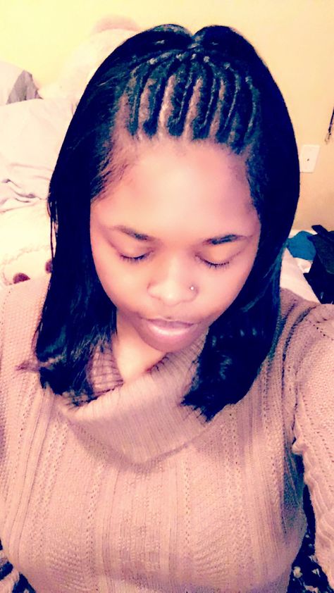 Simple is sometimes best // flat twist// natural hair Flat Twist 90s Hairstyles, Old Straightened Natural Hairstyles, 90s Flat Twist Hairstyles, Front Flat Twist Hairstyles, Twisties Hairstyles 2000s, Flat Twist Frontal Wig, Early 2000s Cornrows, Flat Twist Pigtails, Flat Braids