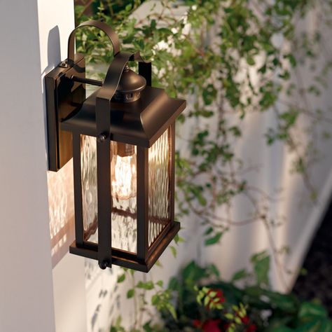 Kona Aluminum Wall Light Light House Exterior, Lights On Porch, Paint Brick House, Front Porch Decoration Ideas, House Exterior Beach, Corbels Exterior, Exterior Beach House, Exterior House Lights, Bronze Outdoor Lighting