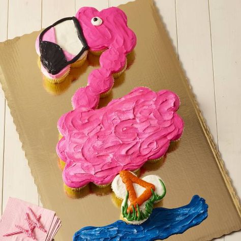 Designer | Publix Super Markets Flamingo Cupcake Cake, Flamingo Birthday Cake, Flamingo Cupcakes, Pink Flamingo Party, Pull Apart Cupcake Cake, Pull Apart Cake, Cake Pulls, Cake Tips, Flamingo Cake