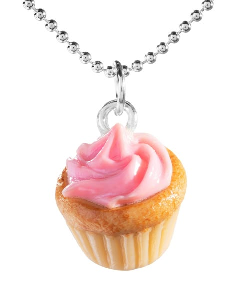 PRICES MAY VARY. Do you like receiving surprises in the mail? These would make the most amazing gifts, no... the ULTIMATE gift for your loved ones! Cute and sweetly scented necklaces handmade into food jewelry by Tiny Hands. Maple syrup, strawberry cupcake, cocoa mocha, mint ice-cream and more! Size: 18 inch silver ballchain, cupcake is 3/4" tall Material: Polymer clay, gloss, silver findings Smells like: Strawberry cupcakes!This super cute scented birthday cupcake necklace will surely bring a s Cupcake Jewelry, Hands Jewelry, Emo Accessories, Cupcake Necklace, Food Necklace, Dolly Fashion, Food Shapes, Tiny Hands, Food Accessories