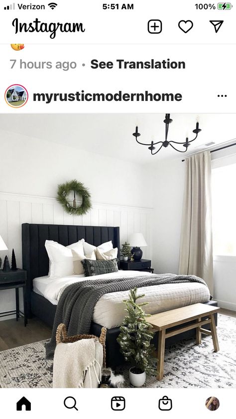 Dark Grey Headboard Bedroom, Dark Grey Headboard Bedroom Ideas, Upholstered Bed Decor, Dark Grey Headboard, Black Bedroom Furniture Decor, Black Headboard Bedroom, Headboard Bedroom Ideas, Black And Cream Bedroom, Grey Headboard Bedroom Ideas