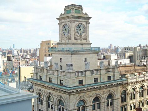 New York City Boroughs ~ Manhattan | Former New York Life Insurance Company Building, aka Clock Tower Building, 346 Broadway (108 Leonard Street) between Catherine Lane and Leonard Street, TriBeCa.. Designed by Stephen D. Hatch and McKim, Mead & White, 1894. 108 Leonard, New York Life Insurance Company, 1970 New York, Manhattan 1979, New York 1970s Vintage Photos, Synechdote New York Movie, Company Building, Life Insurance Companies, Tower Building