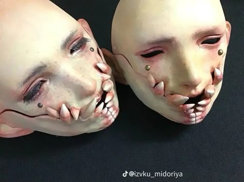 Dr Face, Body Horror, Masks Art, Creepy Art, Monster Design, Doll Repaint, Jointed Dolls, Ooak Dolls, Ball Jointed Dolls