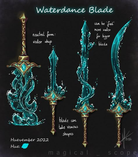 الفن الرقمي, Super Powers Art, Pretty Knives, Types Of Swords, Fantasy Props, Magic Design, Cool Swords, D&d Dungeons And Dragons, Dungeons And Dragons Homebrew