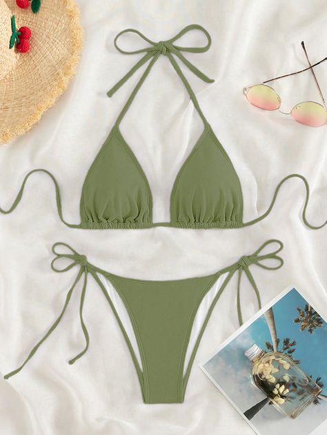 Manifestation 2024, Swimwear 2024, Summer Beach Outfit, Green Swimsuit, Beach Outfits, Cherry Print, Swim Suits, Cute Swimsuits, Cute Bikinis