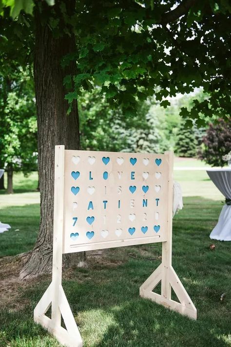 Wedding Connect Four, Wedding Lawn Games, Wedding Yard Games, Lawn Games Wedding, Backyard Wedding Ceremony, Wedding Backyard Reception, Engagement Season, Garden Theme Wedding, I Do Bbq