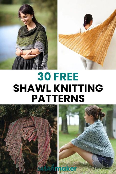 Knit shawls are versatile, stylish, and oh-so-useful to have in your closet. And fortunately, many knit shawl patterns can be whipped up with just basic knitting skills. In this post, I’ll share 30 free shawl knitting patterns suitable for beginners and intermediate knitters. Free Shawl Knitting Patterns, Free Knit Shawl Patterns, Entrelac Knitting, Knitted Gifts, Intermediate Knitting Patterns, Shawl Knitting, Winter Inspiration, Christmas Knitting Patterns, Shawl Knitting Patterns