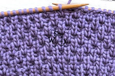 Puffy stitch knitting pattern: Versatile and rich in texture Basic Knitting Patterns For Beginners, Reversible Knitting Stitches, Reversible Knitting Patterns, Knitting Stitch Patterns, Thermal Stitch, Knit Scarfs, Knitting Scarves, Honeycomb Stitch, Knitting Stitches Tutorial