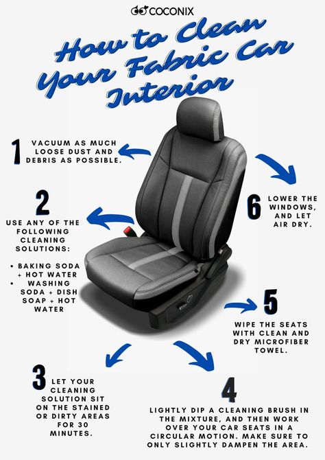 Check out these car tips and tricks for cleaning your fabric seats Car Cleaning Hacks Interior, Car Tips And Tricks, Car Detailing Tricks, Shopify Banner, Diy Car Cleaning, Interior 2024, Car Detailing Interior, Clean Car Seats, Car Organization Diy