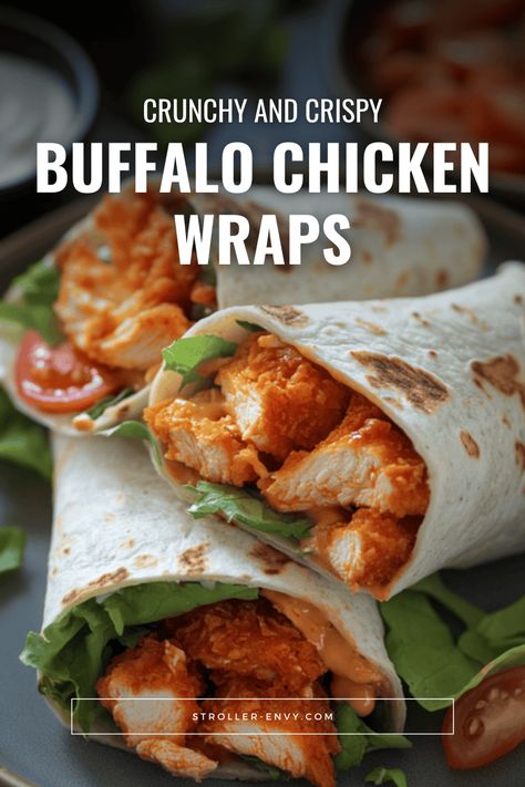 Crispy Buffalo Chicken Wraps Recipe Buffalo Wraps Chicken, Easy Buffalo Chicken Wraps, Air Fryer Parmesan Chicken, Creative Chicken Recipes, Buffalo Chicken Wrap Recipe, Buffalo Wrap, Buffalo Chicken Wrap, Crispy Chicken Wraps, Buffalo Chicken Tenders