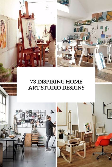 inspiring home art studio designs cover Artist Home Studio, Garage Art Studio, Home Studio Design, Ikea Cart, Artist Studio Space, Art Studio Decor, Home Art Studio, Art Studio Storage, Artist Workspace